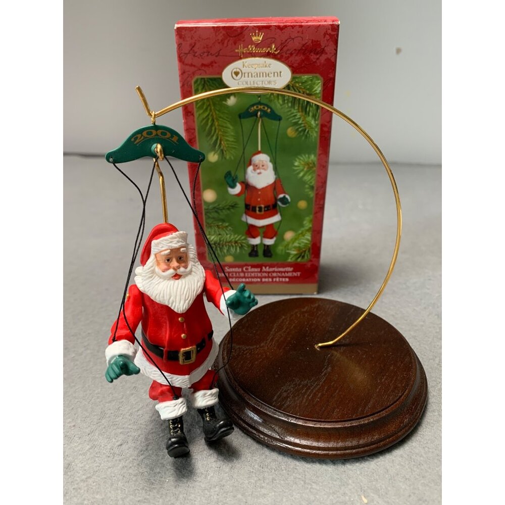 Hallmark Keepsake Ornament Santa Claus Marionette 2001 Collectors Club Christmas